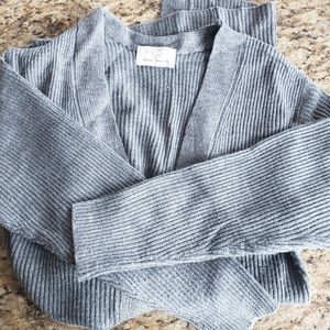 Grey cardigan sweater